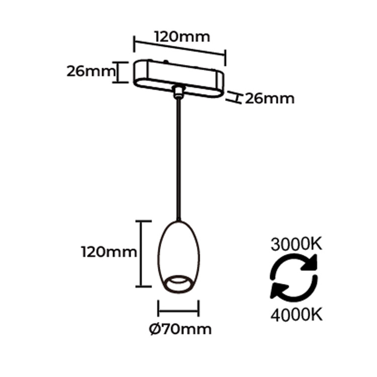 Biały reflektor magnetyczny LED Magnetic Slim Vibe 10W - 15660