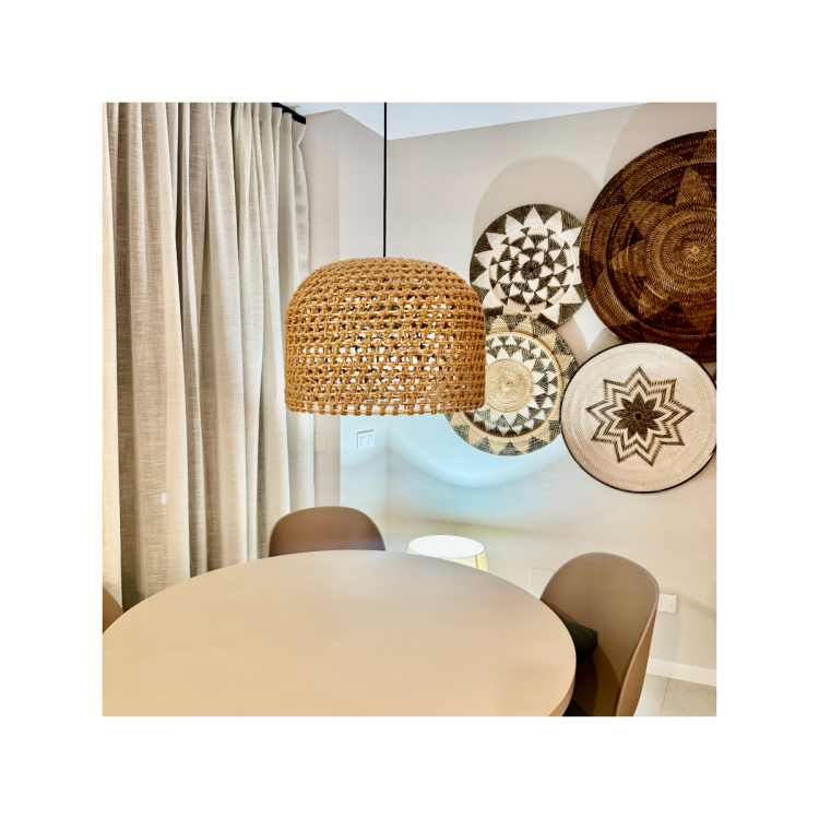 Rattanowa lampa wisząca Kanso 40 cm jasne drewno 1xE27 - 15808