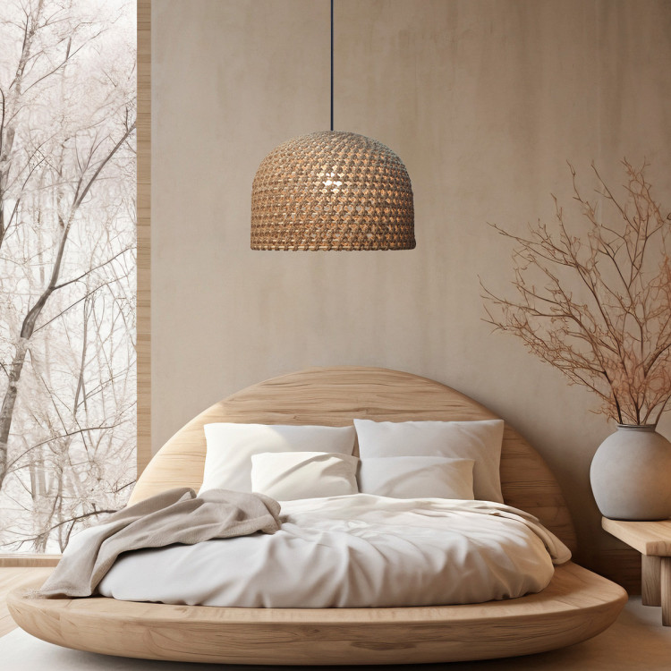 Rattanowa lampa wisząca Kanso 40 cm jasne drewno 1xE27 - 15813