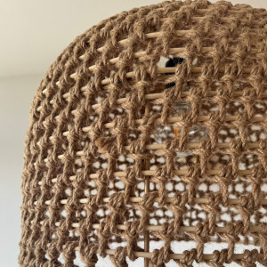 Rattanowa lampa wisząca Kanso 40 cm jasne drewno 1xE27