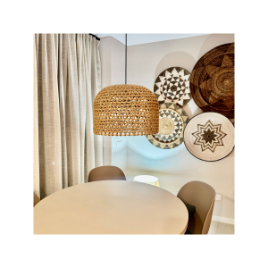 Rattanowa lampa wisząca Kanso 50 cm jasne drewno 1xE27