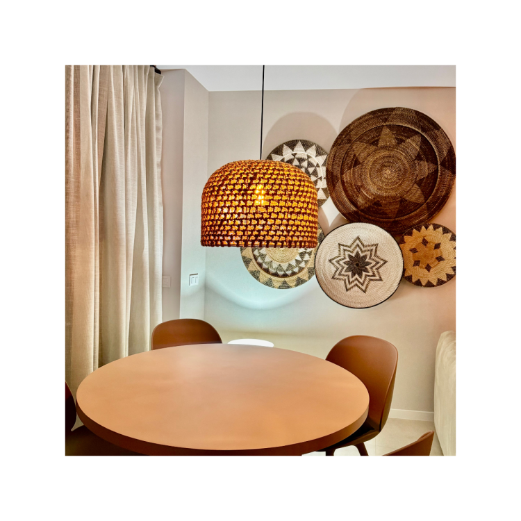 Rattanowa lampa wisząca Kanso 50 cm jasne drewno 1xE27 - 15825
