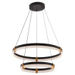 Lampa wisząca Plum 60 cm 40 cm czarno-transparentna LED CCT