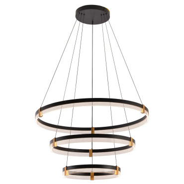 Lampa wisząca Plum 80 cm 60 cm 40 cm czarno-transparentna LED CCT