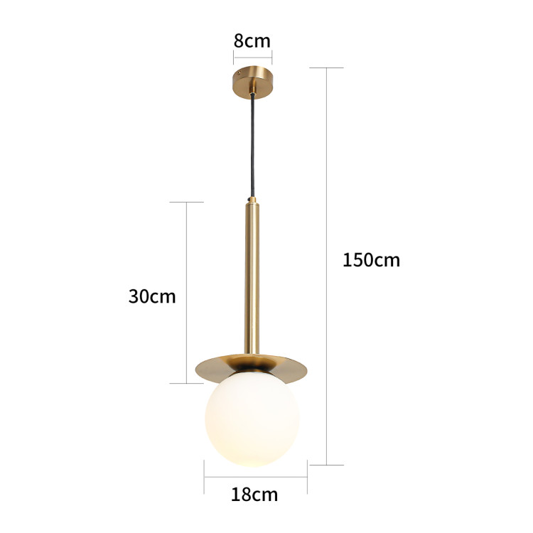 Lampa wisząca Roma 1 złota 1xE14 - 15909