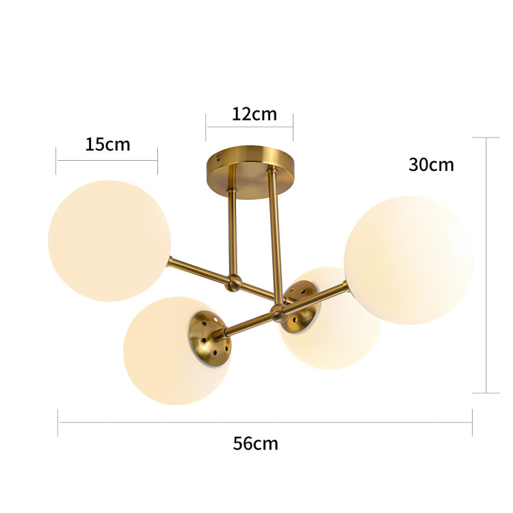 Lampa wisząca Roma 4 złota 4xE14 - 15947