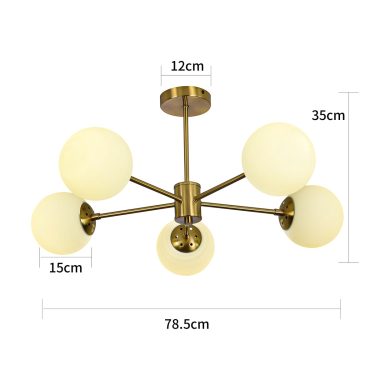 Lampa wisząca Roma 5 złota 5xE14 - 15960