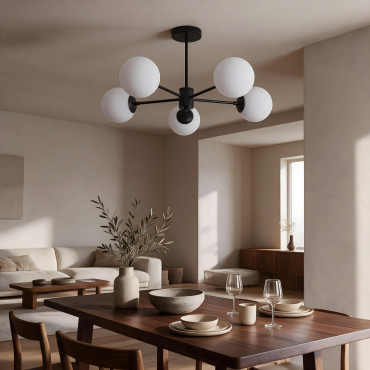 Lampa wisząca Roma 5 czarna 5xE14