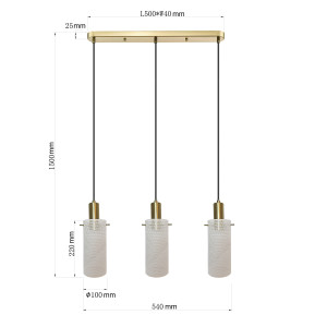 Lampa wisząca Tirana 3 biała 3xE27