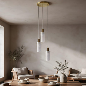 Lampa wisząca Tirana 3 biała 3xE27