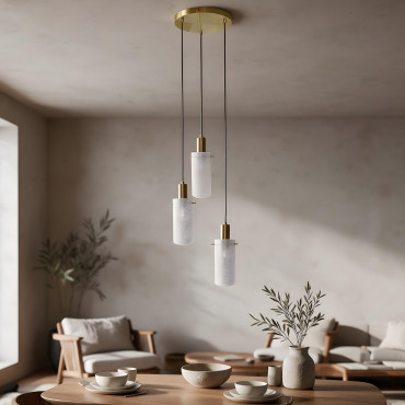 Lampa wisząca Tirana 3 biała 3xE27
