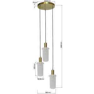 Lampa wisząca Tirana 3 biała 3xE27