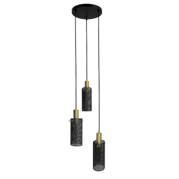 Lampa wisząca Tirana 3 czarna 3xE27