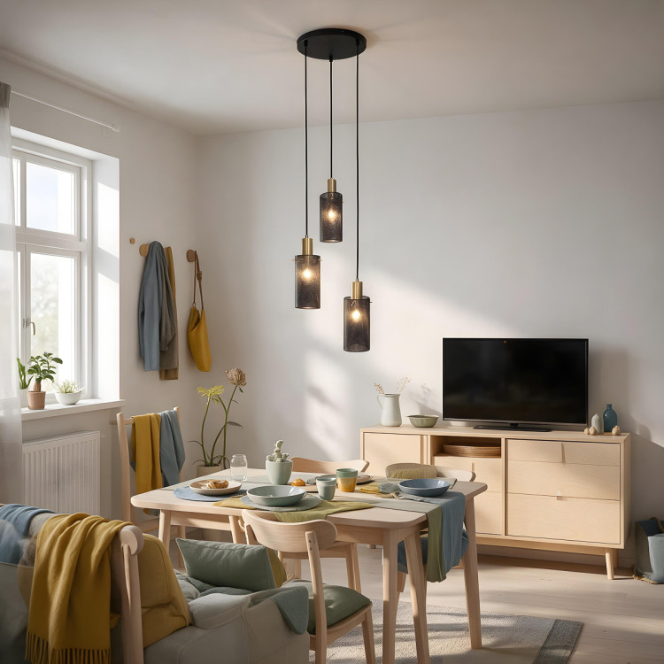 Lampa wisząca Tirana 3 czarna 3xE27 - 16154