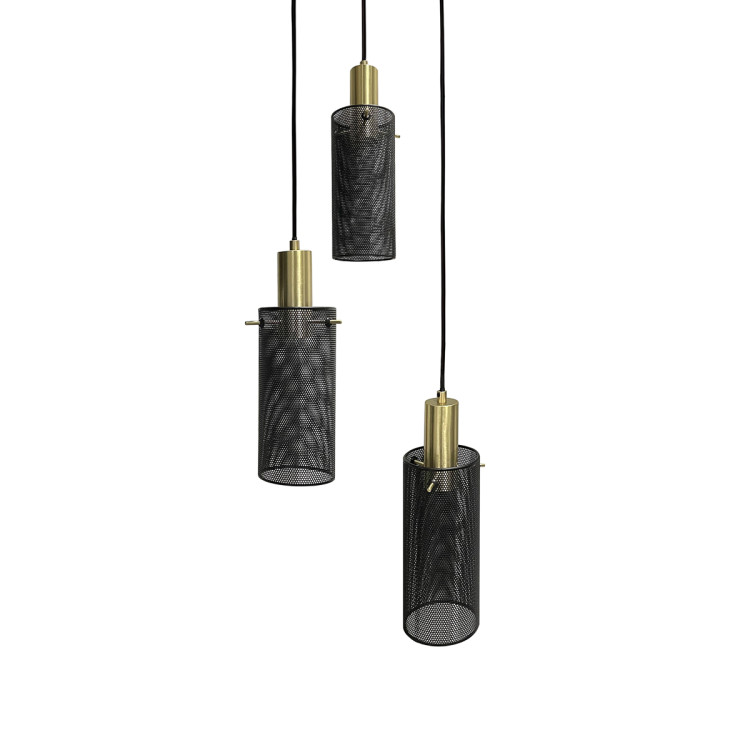 Lampa wisząca Tirana 3 czarna 3xE27 - 16155