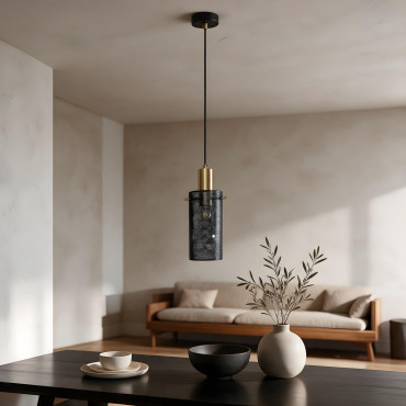 Lampa wisząca Tirana 1 czarna 1xE27