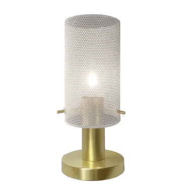 Lampa biurkowa Tirana biała 1xE27