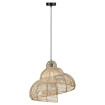 Rattanowa lampa wisząca Shella 60 cm jasne drewno 1xE27