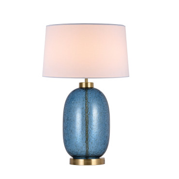 Lampa stołowa Amur niebieska 1xE27