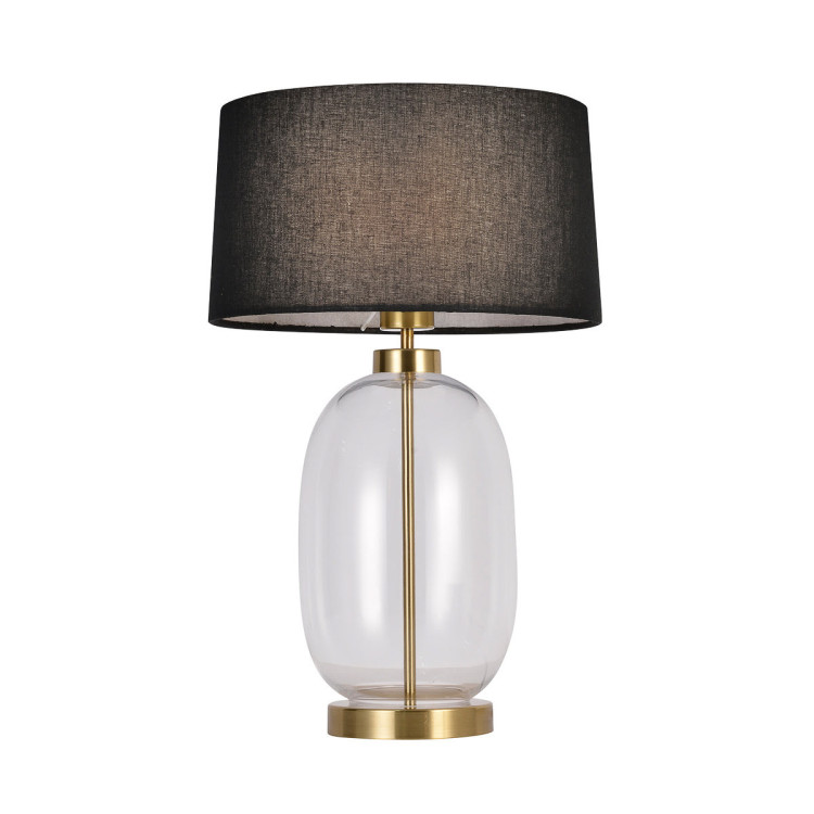 Lampa stołowa Amur czarno - transparentna 1xE27 - 16369