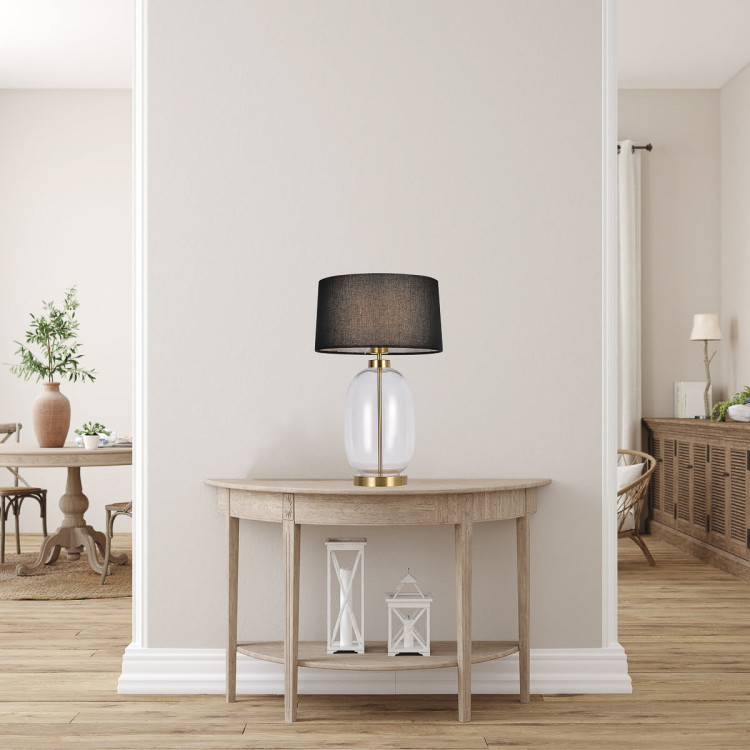Lampa stołowa Amur czarno - transparentna 1xE27 - 16373