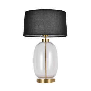 Lampa stołowa Amur czarno - transparentna 1xE27