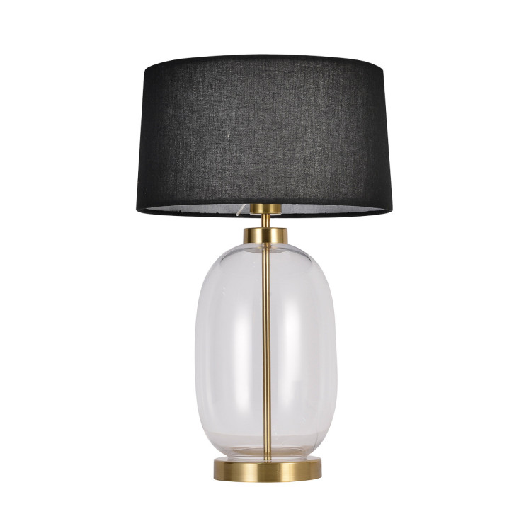 Lampa stołowa Amur czarno - transparentna 1xE27 - 16374