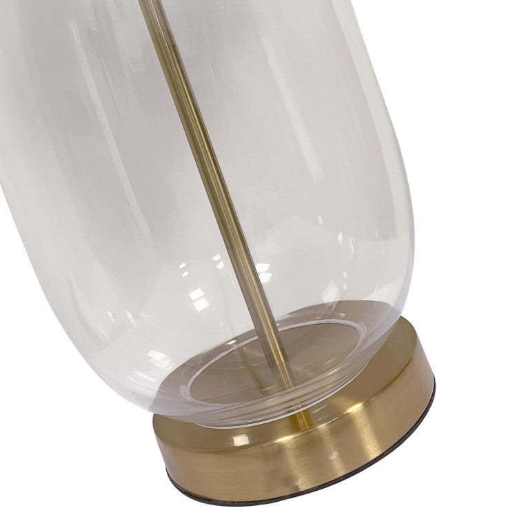 Lampa stołowa Amur czarno - transparentna 1xE27 - 16378