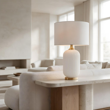 Lampa stołowa Tamiza 65 cm biała 1xE27