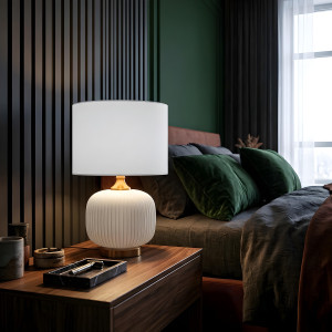 Lampa stołowa Tamiza 48 cm biała 1xE27
