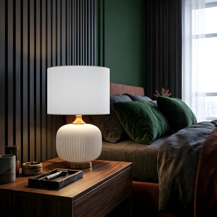 Lampa stołowa Tamiza 48 cm biała 1xE27 - 16420