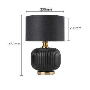 Lampa stołowa Tamiza 48 cm czarna 1xE27