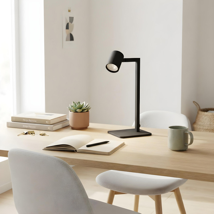 Lampa biurkowa Snow czarna 1xGU10 - 16465