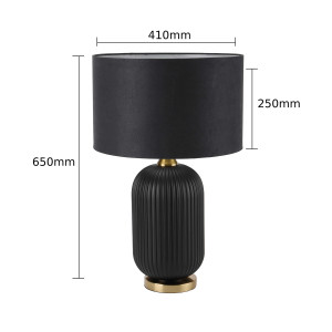 Lampa stołowa Tamiza 65 cm czarna 1xE27