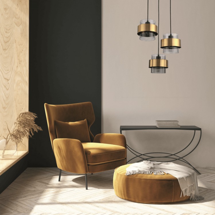 Lampa wisząca Miele dymna 1xE27 - 1999