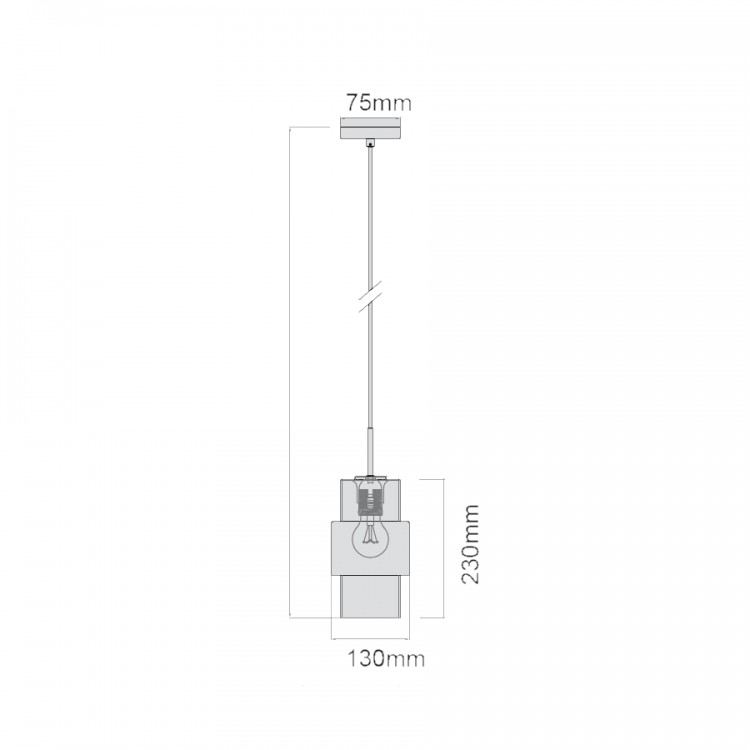 Lampa wisząca Miele dymna 1xE27 - 2006