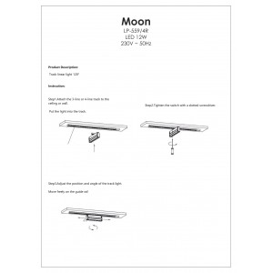 Reflektor do szynoprzewodów Magnetic Moon czarny LED 3000K