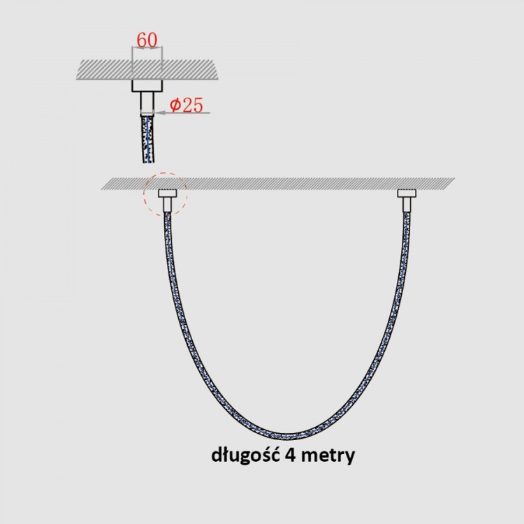 Lampa wisząca Rope Light 4 m biała Tuya Smart LED CCT - 2895