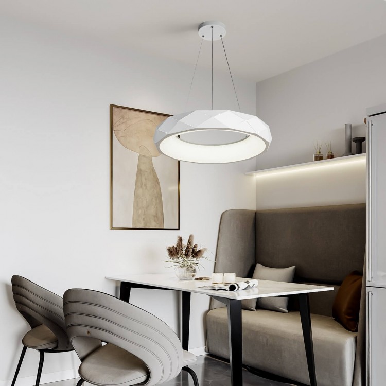 Lampa wisząca Reus biała LED 4000K - 3066