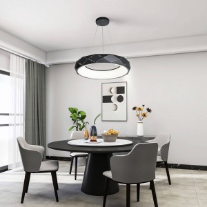 Lampa wisząca Reus czarna LED 4000K