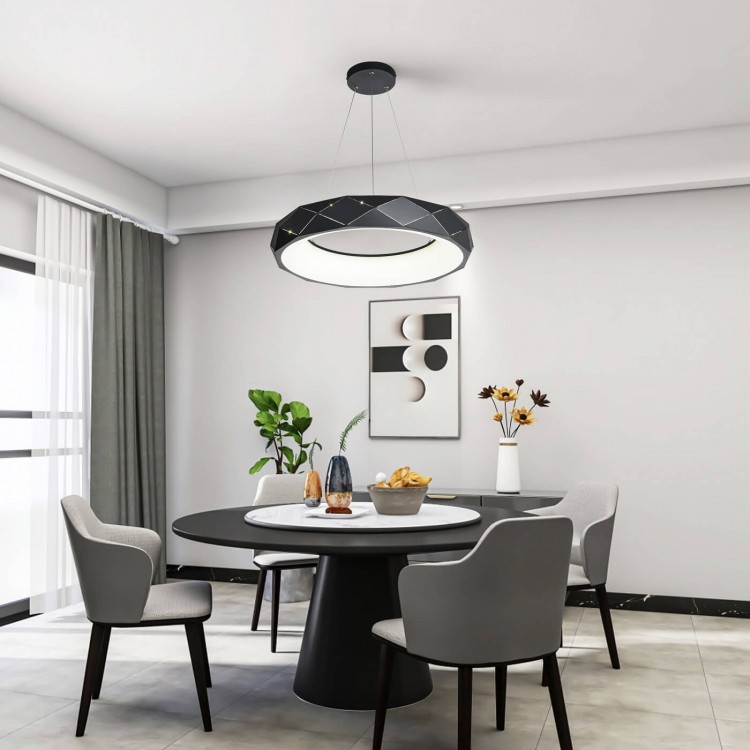 Lampa wisząca Reus czarna LED 4000K - 3075