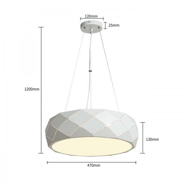 Lampa wisząca Reus biała 3xE27 - 3139
