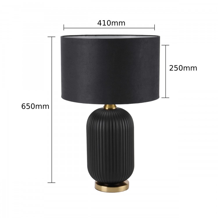 Lampa stołowa Tamiza 65 cm czarna 1xE27 - 3177