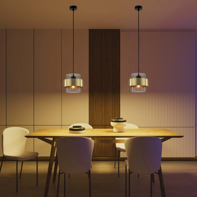 Lampa wisząca Miele dymna 1xE27 - 3184