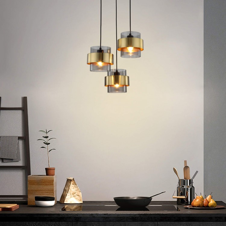Lampa wisząca Miele dymna 3xE27 - 3196