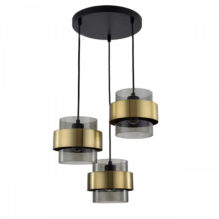 Lampa wisząca Miele dymna 3xE27 - 3199