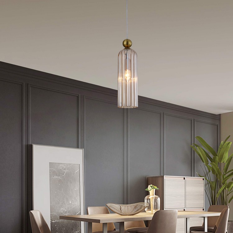 Lampa wisząca Piega 1 amber 1xE14 - 3214