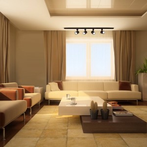 Zestaw oświetlenia szynowego Snow SET 1F czarny 4xGU10