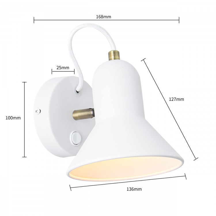 Kinkiet Astama biały 1xE27 - 3327