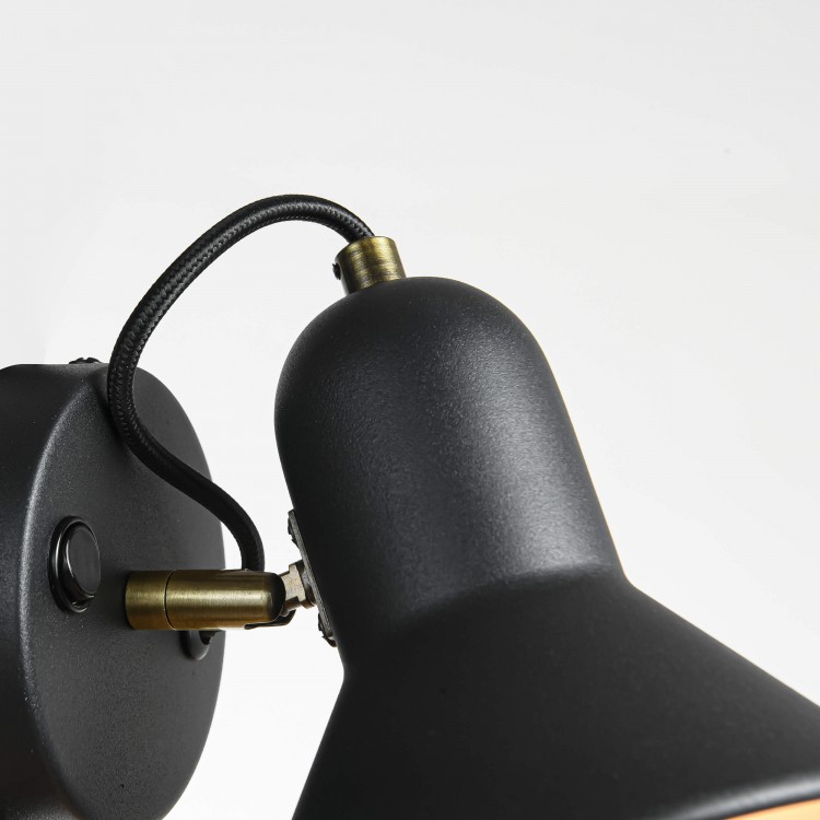 Kinkiet Astama czarny 1xE27 - 3336